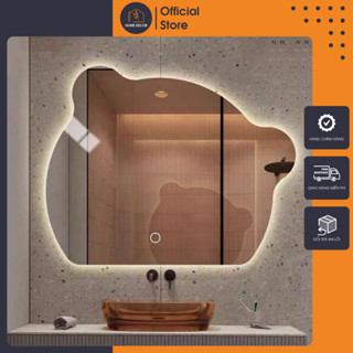  Gương treo tường hình chú gấu Decor Smart Gương decor nhà tắm thời thượng đủ kích thước "Full Phụ Kiện" 
