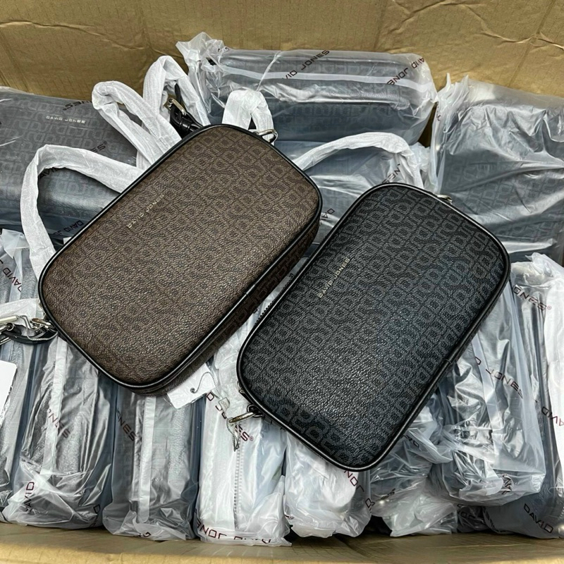 Túi đeo chéo DAVID JONES CROSSBAG 2 ngăn_đen