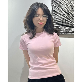 Áo Thun Baby Tee Trơn Đơn Giản, Basic Tee Form Ôm Chất Cotton Thoáng Mát