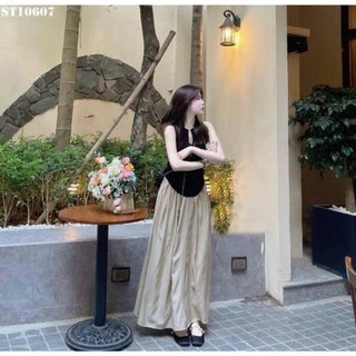 SET ÁO CỔ U BẦU MIX CV ĐŨI BE MIDI