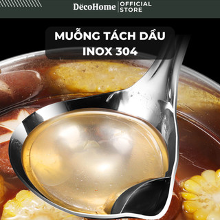 Muỗng tách dầu Inox 304 Cao cấp thương hiệu Decohome