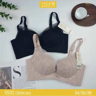 Áo ngực không gọng ren mềm mát MB 5532 mút vừa ôm gọn lưng