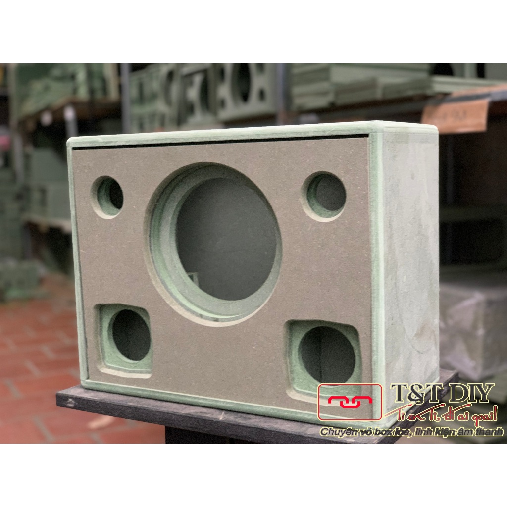 Vỏ thùng loa, box loa dáng Worburn3 KT 40x31x20 khoét sẵn lỗ 2.1. lắp Sub HK hoặc sub BB3 tặng kèm t