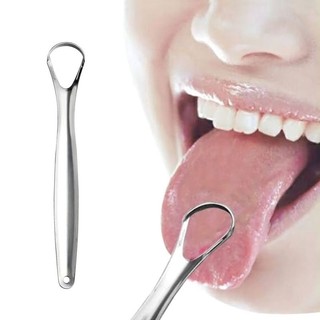 Dụng cụ cạo lưỡi inox, cây cạo lưỡi tiện dụng chất liệu inox không gỉ dụng cụ cạo mảng bám vệ sinh lưỡi cầm tay 88456