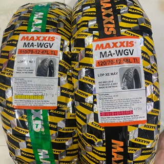 Vỏ lốp xe máy MAXXIS MA WGV 110/70-12 120/70-12 Cho Xe Vespa Sprint Grande Không Ruột Chính Hãng