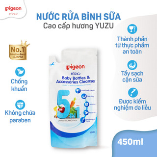 Dung dịch súc rửa bình sữa & phụ kiện Pigeon 450ml