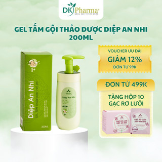 Gel Tắm Thảo Dược Cho Bé Từ 1 Tuổi Diệp An Nhi Làm Sạch Ngừa Mẩn Ngứa Rôm Sảy Bảo Vệ Da DK Pharma 200ml