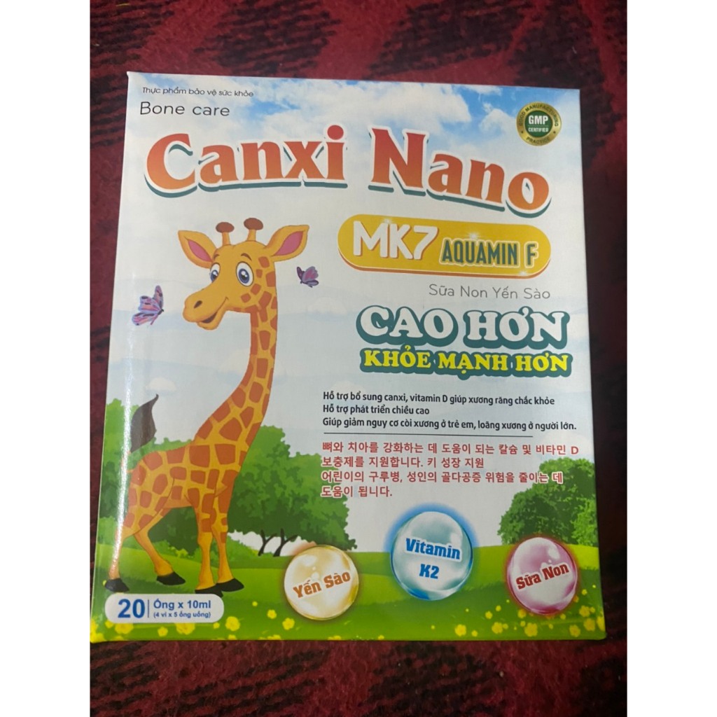 Sữa non yến sào Canxi Nano MK7 Aquamin F Bone Care