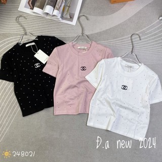 Áo phông chữ x đính đá hàng QCL1