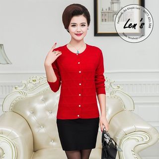 Áo khoác trung niên và lớn tuổi len mỏng mịn
