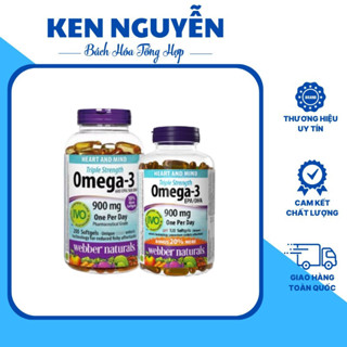 Dầu cá Omega 3 Triple Strength 900mg cung cấp 600mg EPA và 300mg DHA Omega 3 Webber Natural