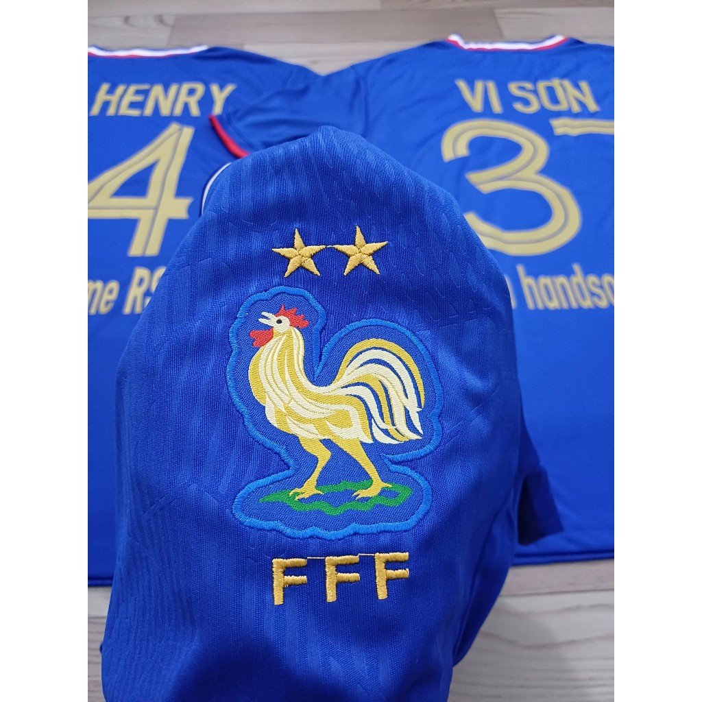 Bộ Quần Áo Bóng Đá Đội Tuyển Pháp Logo Thêu - Thun Lạnh Cao Cấp, Không Nhăn, Không Xù Lông  A21