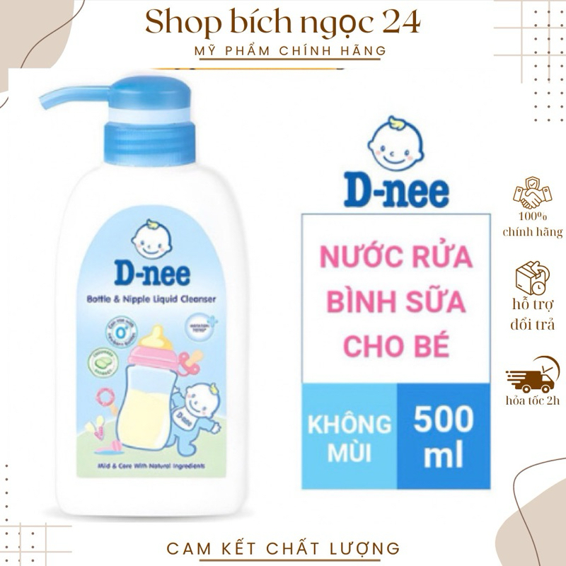 Nước rửa bình sữa & rau quả D-nee 500ml [ Cam Kết Chính Hãng]