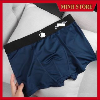 Quần Lót Nam Boxer Thun Lạnh chữ ký, Quần Sịp Đùi Nam Siêu Kháng Khuẩn Thông Thoáng Co Giãn Tốt SD10 - MINHSTORE