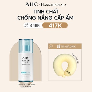 Hannah olala x ahc x tinh chất chống nắng cấp ẩm - ahc safe on light sun serum 40ml