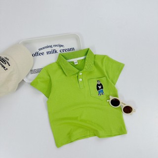 Áo Polo Bé Trai, Áo Polo W Gấu Chất Cotton Cá SấuCho Bé Trai Bé Gái từ 10 đến 27kg SUMO KIDS