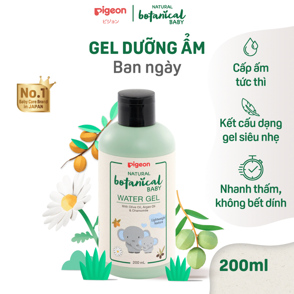 Gel Dưỡng Ẩm Ban Ngày Cho Bé Natural Botanical Pigeon 200ml