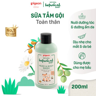 Tắm Gội Toàn Thân Cho Bé Natural Botanical Pigeon 200ml