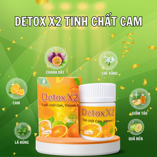 Viên thải mỡ Detox Cam X2 Viên uống giảm cân Vit C detox chính hãng