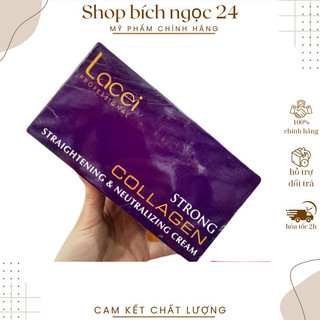 Thuốc duỗi tóc không kẹp nhiệt bóng mượt dùng cá nhân tại nhà lacei collagen 200ml x 2