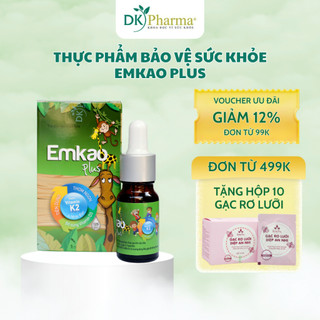 Thực phẩm bảo vệ sức khỏe emkao plus bổ sung vitamin k2 và d3 dung tích 5ml - dk pharma