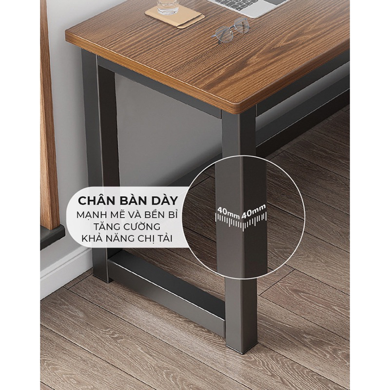 Bàn làm việc thương hiệu IGA với thiết kế bàn chữ L tiết kiệm diện tích decor góc phòng GM126 | BigBuy360 - bigbuy360.vn