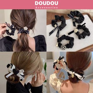  Dây buộc tóc Doudou Scrunchies Cột tóc vải sang chảnh Cột nơ phong cách Hàn Quốc thời trang FQ004 