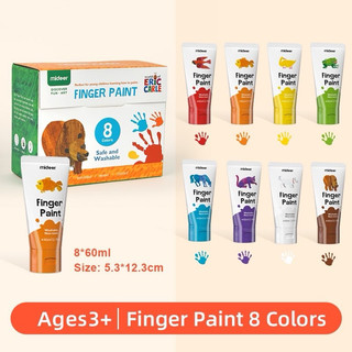 Finger Paint Hãng  8 tuýp Mideer Finger Paint cho bé Mideer - Hàng chính hãng