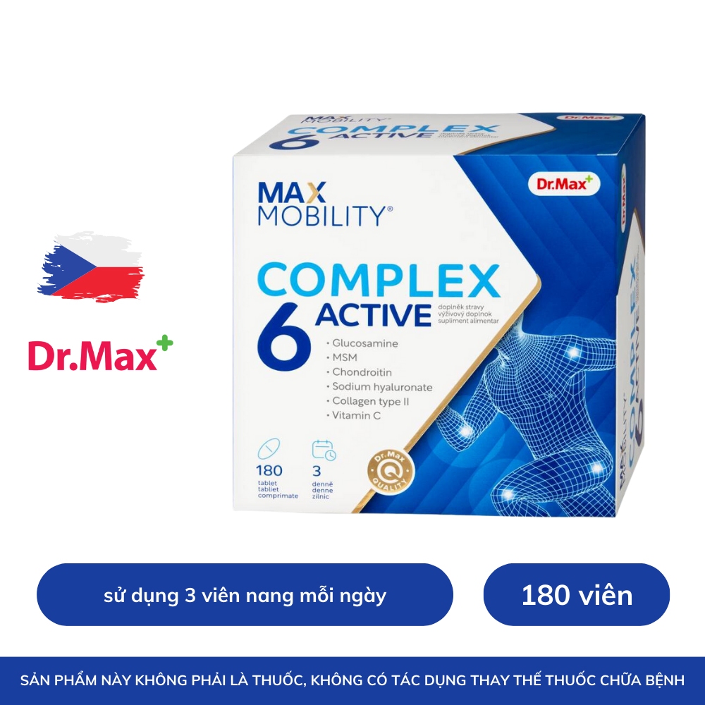 Viên uống bổ khớp DR.MAX COMPLEX 6 ACTIVE, CH-SÉC, 180 Viên