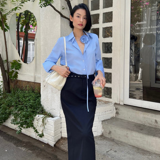 Sơ mi tay dài lụa bamboo THEKAT.SHOP thoáng khí mặc mát, mềm mịn, khử khuẩn tốt form vừa người dễ phối cùng blazer