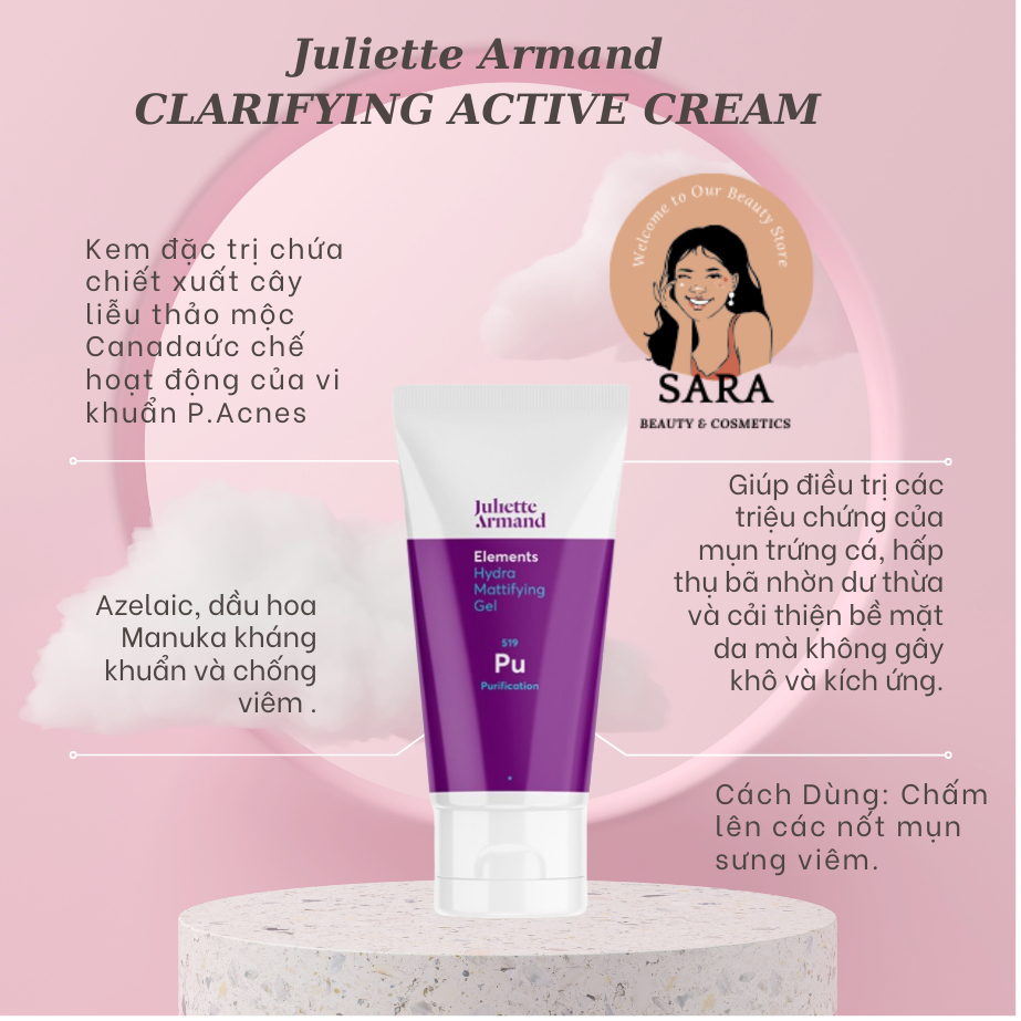 [Hàng công ty] Kem dưỡng Juliette Armand Clarifying Active Cream