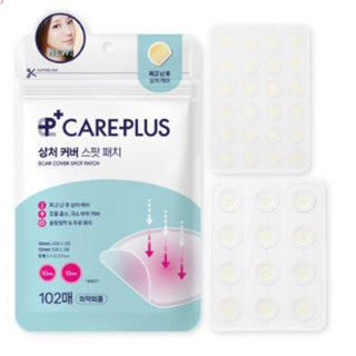 Miếng dán mụn Careplus màu xanh dương của Olive Young hút mụn hiệu quả