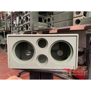 Vỏ box loa KT 53x30x28 gỗ xanh, Control lắp mạch Karaoke K10 bass 20, đã bôi keo, trà mịn, bo góc đẹp