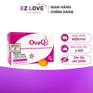 OvaQ1 bổ trứng kinh đều niêm mạc đẹp tăng chất lượng trứng tăng khả năng có thai tự nhiên - Hộp 30 viên