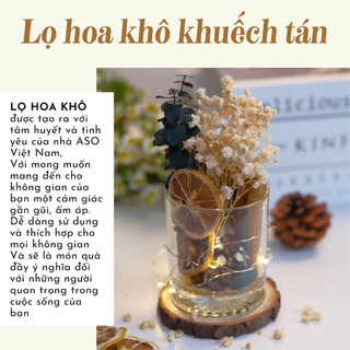 Lọ hoa khô khuếch tán tinh dầu - lọ hoa khô để bàn decor mọi không gian - set hoa khô tự nhiên khuếch tán tinh dầu phòng