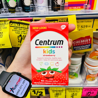 Kẹo bổ sung Vitamin tổng hợp vị dâu Centrum Kids Multi Vitamin 60 Strawberry Tablets