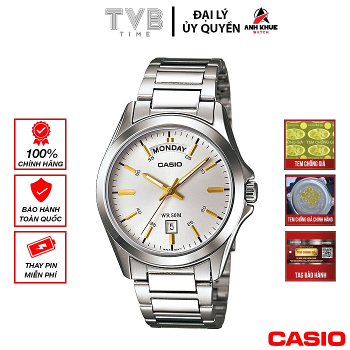Đồng hồ nam dây kim loại Casio chính hãng MTP-1370D-7A2VDF (39mm)