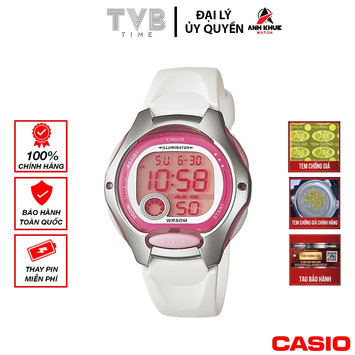 Đồng hồ nữ dây nhựa Casio chính hãng LW-200-7AVDF (34mm)