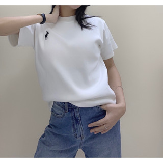 Áo Thun Baby Tee Nữ Form Vừa Thêu Ngựa Cotton Basic Dáng Đẹp AT09 CinZy SG