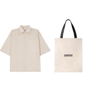 Combo túi tote canvas kèm áo sơ mi sensse brand