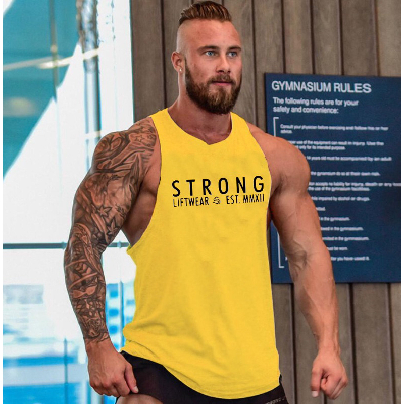 Áo Tập Gym Thể Thao Tanktop Nách Rộng Strong Gym Nam