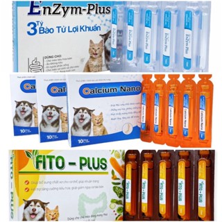 5 ống x 10ml Tổng hợp dạng nước dành cho chó mèo(canxi vitamin men vi sinh chất sơ)