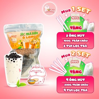  Set nguyên liệu pha trà sữa Ô Long thành phẩm 30 35 ly - CAT COOKING 