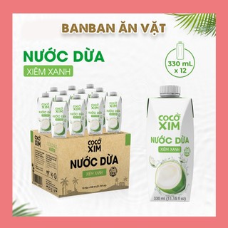 Thùng Nước Dừa Cocoxim 330ml 12 chai, Nước Dừa tươi đóng hộp