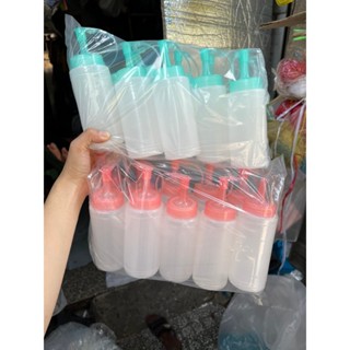 combo 10 Chai đựng tương ớt bình đựng sốt, nước mắm nhựa PP 250ml