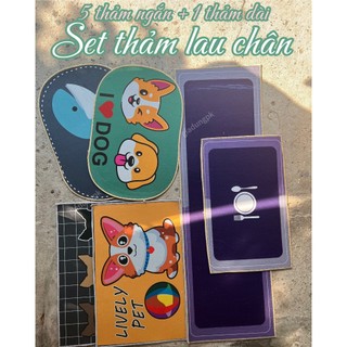Set 6 thảm lau chân nhà bếp nhà tắm