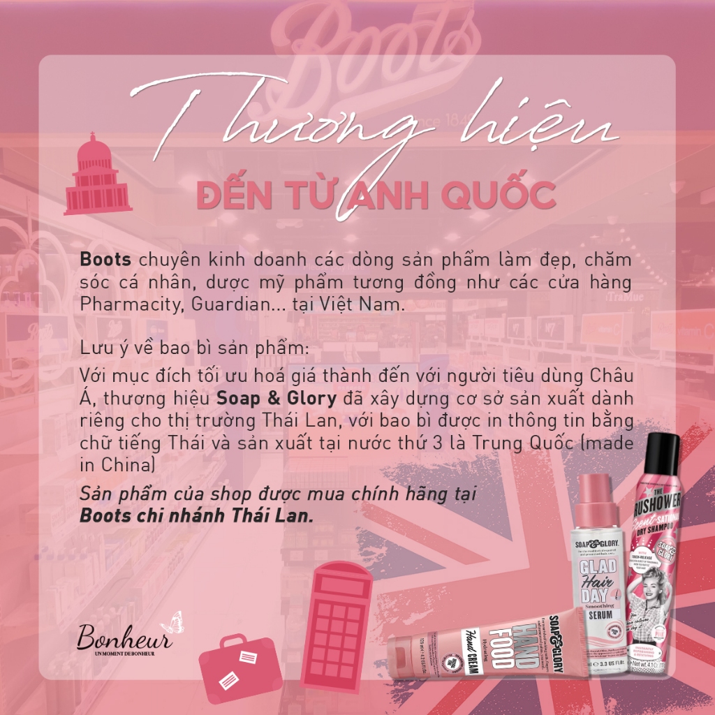 Sữa tắm Soap and Glory 500ml GREAT BARRIER LEAF Body Wash dưỡng ẩm, trắng da hương trà xanh hoa nhài