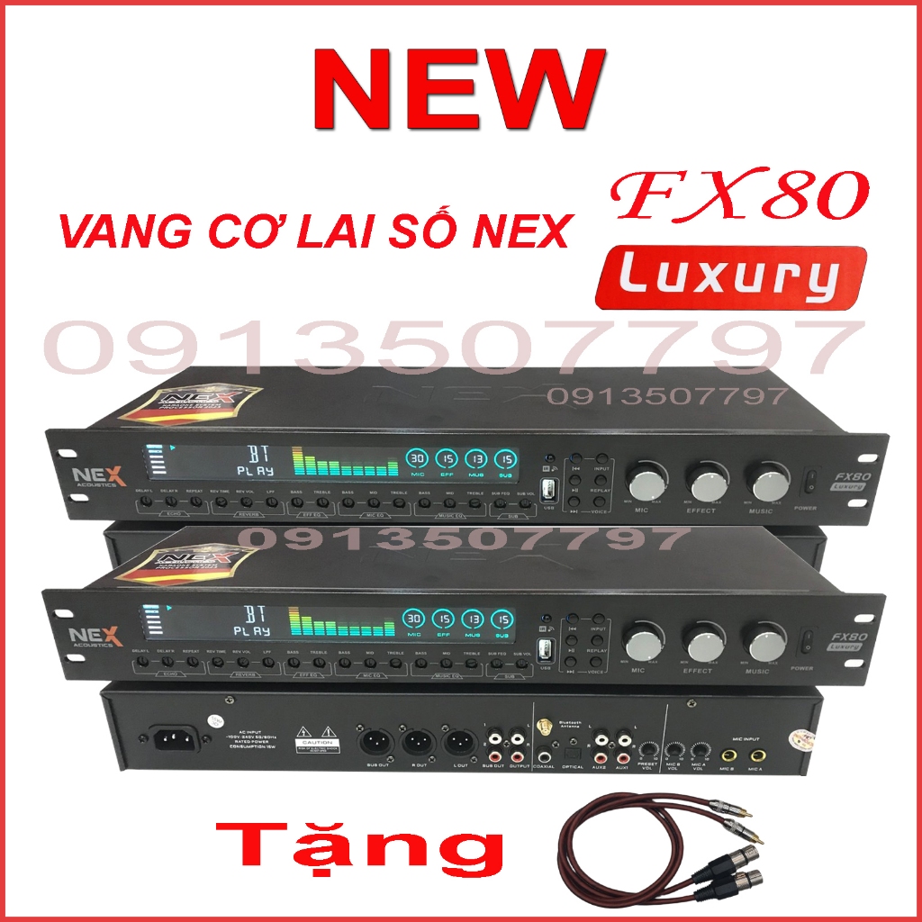 Vang cơ lai số NEX FX80 luxury , NEX DX8 có 6 chế độ mic cài sẵn. Hiển thị tiếng việt. hát karaoke chuyên nghiêp.