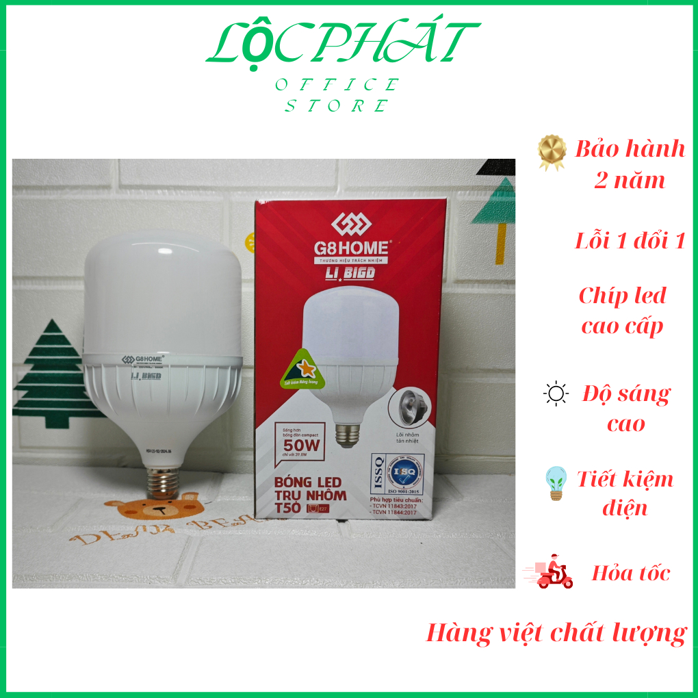 Bóng đèn led G8 LI.BIGD cao cấp 60w, 50w..20w tản nhiệt nhôm, sử dụng chip led siêu sáng tiết kiệm đ