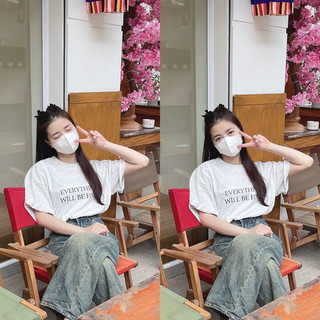 Áo phông nam nữ form rộng , áo thun cotton everything will be fine